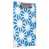 Blaues geometrisches Muster Klemmbrett (Rechts)
