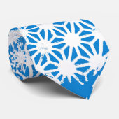 Blaues geometrisches Muster Krawatte (Gerollt)