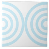 Blaues geometrisches Muster Mitte Jahrhundert Mode Fliese (Vorderseite)