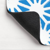 Blaues geometrisches Muster Mousepad (Ecke)