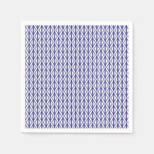 Blaues geometrisches Muster Napkin Serviette