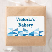 Blaues geometrisches Muster Personalisiert Name Ba (Insitu)