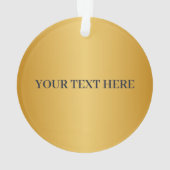 Blaues geometrisches Muster Personalisiert Ornament (Rückseite)