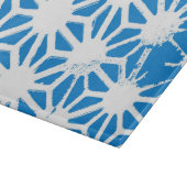 Blaues geometrisches Muster Schneidebrett (Ecke)