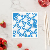 Blaues geometrisches Muster Serviette (Beispiel)