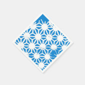 Blaues geometrisches Muster Serviette (Ecke)