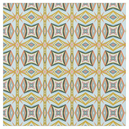 Blaues geometrisches Muster Stoff (Nahaufnahme)