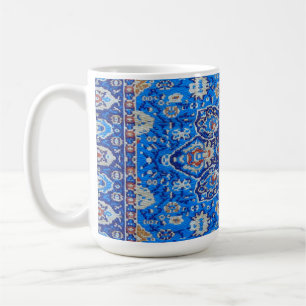 Blaues geometrisches persisches türkisches Muster  Kaffeetasse