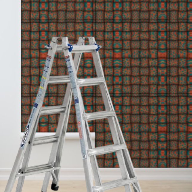 Blaues geometrisches Webmuster (Pel und Stick) Tapete (Peel and Stick blue brown geometric weave pattern Wallpaper)