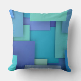 Blaues geometrisches Wirbelbandkissen Kissen