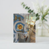 Blaues gepanzertes Pferdeprofil, Crescent Park Kar Postkarte (Stehend Vorderseite)