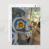 Blaues gepanzertes Pferdeprofil, Crescent Park Kar Postkarte (Vorne/Hinten)