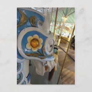 Blaues gepanzertes Pferdeprofil, Crescent Park Kar Postkarte