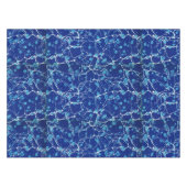Blaues gepunktetes Vintages Marmorn mit weißen Tischdecke (Vorderseite (Horizontal))