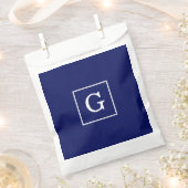 Blaues Gerahmtes Anfangsmonogramm Geschenktütchen (Ausgeschnitten)