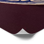 Blaues Gericht, abgeleitet von einem verspäteten M Poster (Ecke)