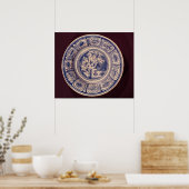 Blaues Gericht, abgeleitet von einem verspäteten M Poster (Küche)