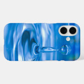 blaues geripptes Wasser mit Tröpfchen Case-Mate iPhone Hülle (Rückseite (Horizontal))