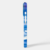 blaues geripptes Wasser mit Tröpfchen Case-Mate iPhone Hülle (Rückseite / Links)