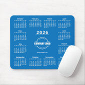 Blaues Geschäftslogo für Werbezwecke 2026 Mousepad (Mit Mouse)