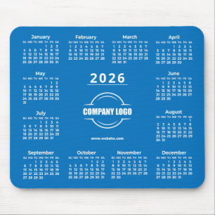 Blaues Geschäftslogo für Werbezwecke 2026 Mousepad