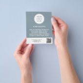 Blaues Geschäftslogo QR-Code Vorlage Flyer (Gruppe)