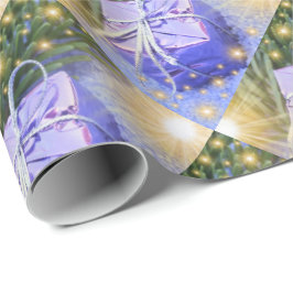 blaues Geschenk, einzigartiges, glänzendes Faltpap Geschenkpapier