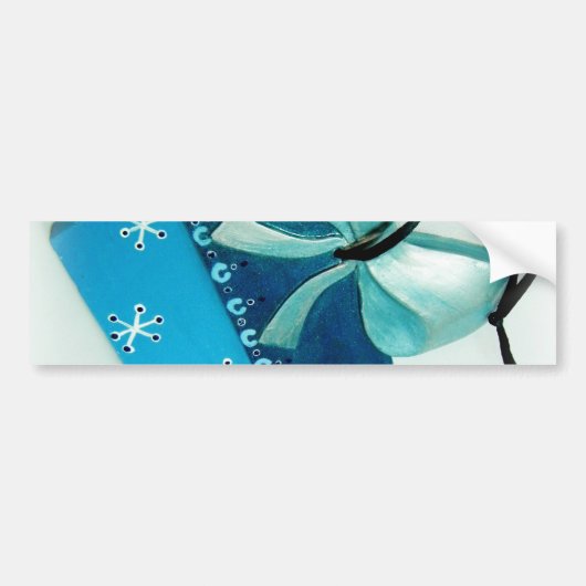 Blaues Geschenk I Autoaufkleber (Vorne)