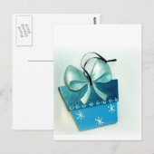 Blaues Geschenk II Postkarte (Vorne/Hinten)
