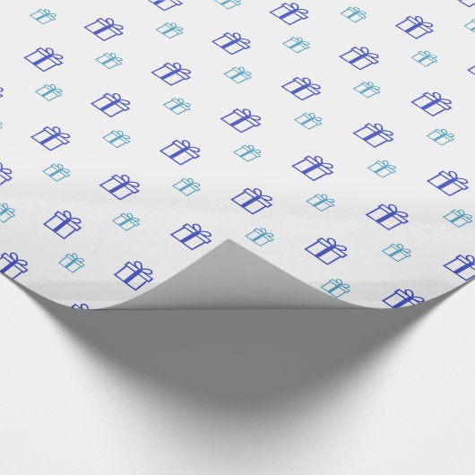 Blaues Geschenkboxen-Umschlagpapier Geschenkpapier (Ecke)
