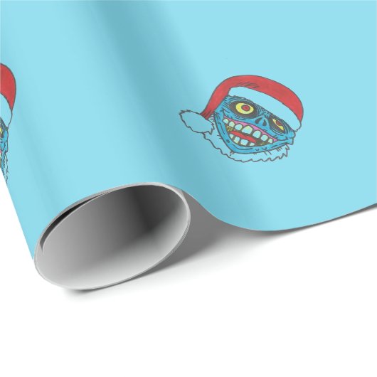 Blaues Geschenkpapier (Rolleneckpunkt)