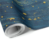Blaues Geschenkpapier | Durchgängig blaues Geschen (Rolleneckpunkt)