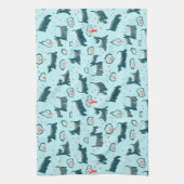 Blaues Geschirrtuch (Vertikal)