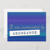 Blaues Gesetz der Postkarte (Vorne/Hinten)