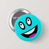 Blaues Gesicht Button (Vorne & Hinten)