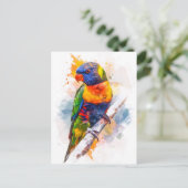 Blaues Gesicht Lori Postkarte (Stehend Vorderseite)