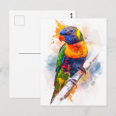 Blaues Gesicht Lori Postkarte (Vorne/Hinten)
