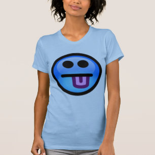Blaues Gesicht mit herausgestreckter Zunge. Spaß! T-Shirt