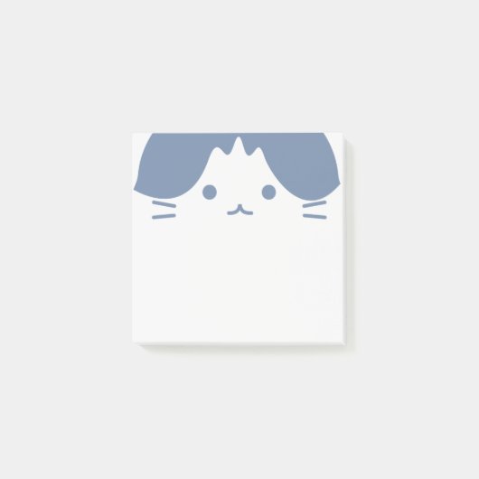 Blaues Gesicht Post-it Klebezettel (Vorderseite)
