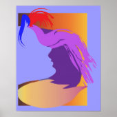 Blaues Gesicht Poster (Vorne)