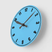 Blaues Gesicht Runde Wanduhr (Winkel)