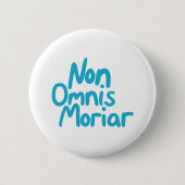 Blaues gestrichenes handgeschriebenes antikes late button (Vorderseite)