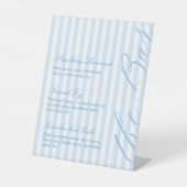 Blaues Getränke-Menü-Podiumsschild Sockelschild (Vorderseite)