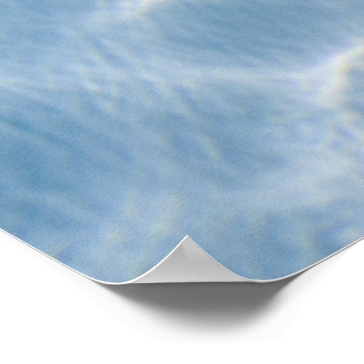 Blaues Gewässer mit Seestern Poster (Ecke)