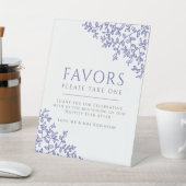 Blaues gezeichnet Gastgeschenke Hochzeit Sockelschild (In SItu)