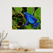 Blaues Gift Dart Frog Dendrobates azureus Poster (Küche)
