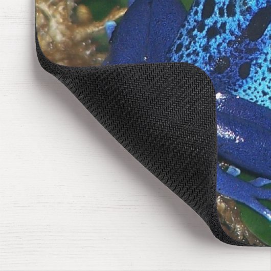 Blaues Gift-Pfeil-Frosch-Porträt Mousepad (Ecke)