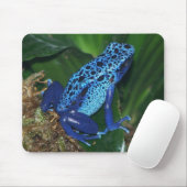 Blaues Gift-Pfeil-Frosch-Porträt Mousepad (Mit Mouse)