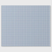 Blaues Gingham Geschenkpapier (Flach)