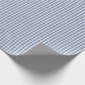 Blaues Gingham Geschenkpapier (Ecke)
